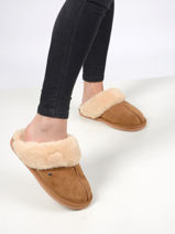 Pantoffels Isotoner Beige women 97282-vue-porte